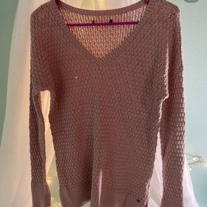 Pale Pink V-Neck Sweater